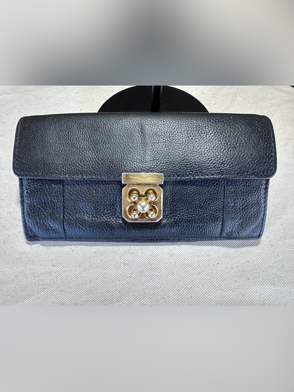 Authentic Chloe Elsie Black Leather Wallet  Gold Hardware | EUC - Picture 14 of 16